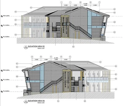 Strukturalni dizajn dvo{0}}katnog montažnog hotela i popis materijala za brazilskog klijenta